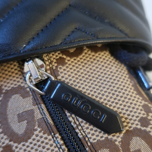 Womens Gucci Flores Ebony Mocha Guccissima Canvas Leather Moto Booties 3… - Picture 12 of 16